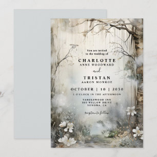 Enchanted Fantasy Forest Mist Wedding Kaart