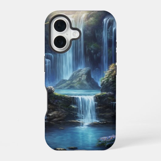 Enchanted Fantasy Waterfall Dreamscape  iPhone 16 Hoesje (Achterkant)