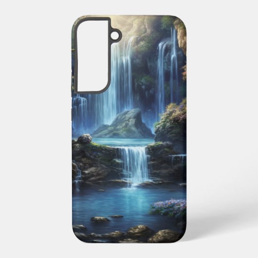 Enchanted Fantasy Waterfall Dreamscape Samsung Galaxy Hoesje (Achterkant)
