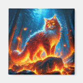 Enchanted Fire Feline Magneet (Voorkant)