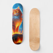 Enchanted Fire Feline Persoonlijk Skateboard (Voorkant)