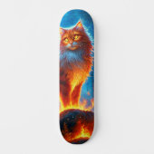 Enchanted Fire Feline Persoonlijk Skateboard (Voorkant)