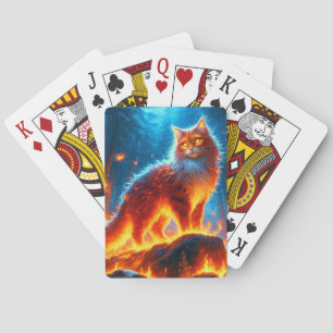 Enchanted Fire Feline Pokerkaarten