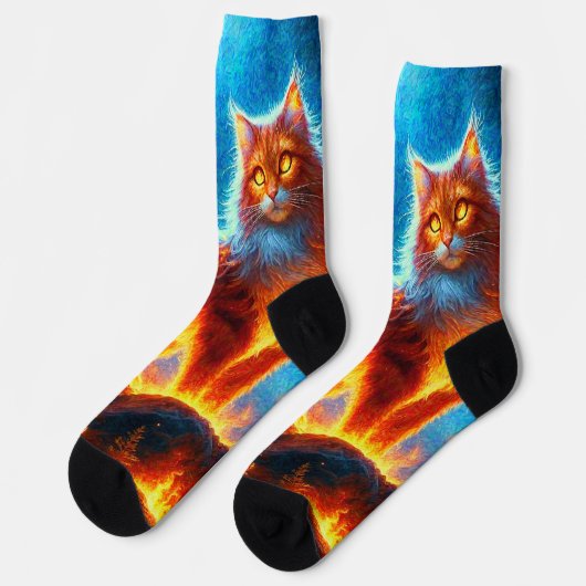 Enchanted Fire Feline Sokken (Links)