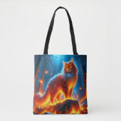 Enchanted Fire Feline Tote Bag (Voorkant)