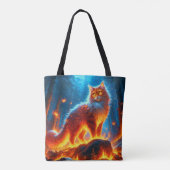 Enchanted Fire Feline Tote Bag (Achterkant)