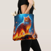 Enchanted Fire Feline Tote Bag (Dichtbij)