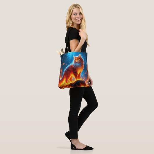 Enchanted Fire Feline Tote Bag (Op model)