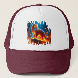 Enchanted Fire Feline Trucker Pet