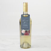 Enchanted Floral | Aangepaste bruiloft Flessenhanger (Op fles)