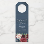 Enchanted Floral | Aangepaste bruiloft Flessenhanger (Voorkant)