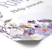 Enchanted Floral Butterfly Baby shower Drinken Poster (Hoek)