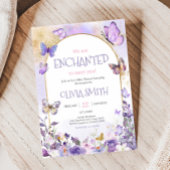 Enchanted Floral Butterfly Baby shower Kaart
