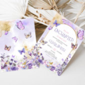 Enchanted Floral Butterfly Baby shower Kaart