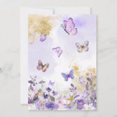 Enchanted Floral Butterfly Baby shower Kaart (Achterkant)