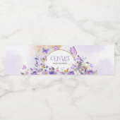 Enchanted Floral Butterfly Baby shower Waterfles Etiket (Enkel label)