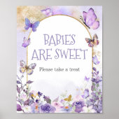 Enchanted Floral Butterfly Baby's zijn zoet Poster (Voorkant)
