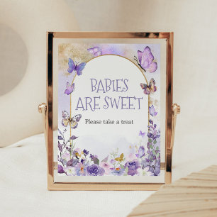 Enchanted Floral Butterfly Baby's zijn zoet Poster