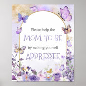Enchanted Floral Butterfly Envelope Station Poster (Voorkant)