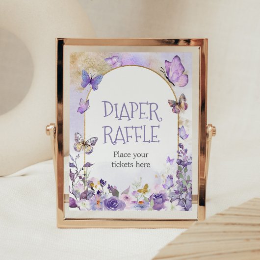 Enchanted Floral Butterfly Luier Raffle Poster