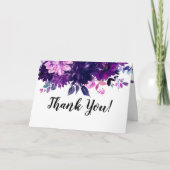 Enchanted Floral Custom Wedding Photo Dank u Kaart (Voorkant)