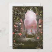 Enchanted Floral Garden Event Invite Kaart (Achterkant)