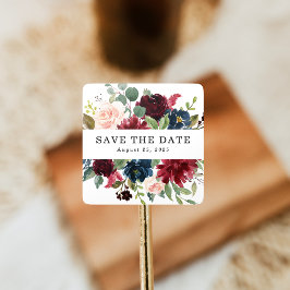 Enchanted Floral | Gepersonaliseerd sparen de Datu Vierkante Sticker