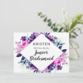 Enchanted Floral Jr. Bridesmaid proposal Kaart (Staand voorkant)