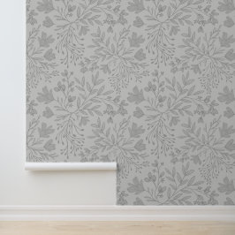 Enchanted Floral Meadow Dreams L5 Grijs Wit Behang