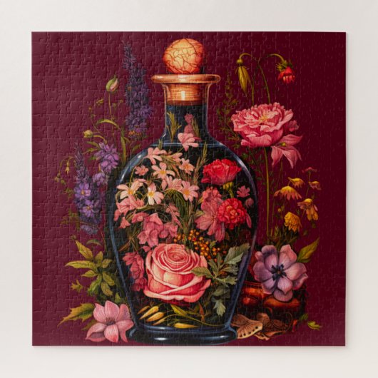 Enchanted Floral Potion Puzzel | Fantasy Botanical (Verticaal)