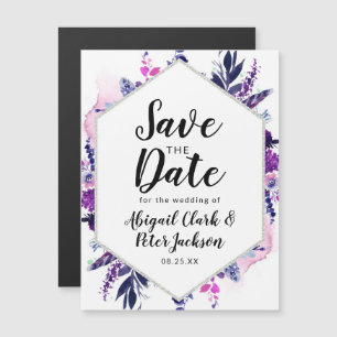 Enchanted Floral Save the Date Magnetische Kaart Magnetische Uitnodiging
