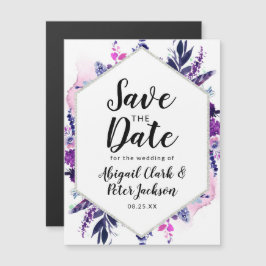 Enchanted Floral Save the Date Magnetische Kaart Uitnodiging