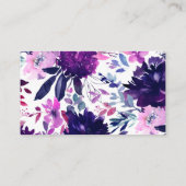 Enchanted Floral Waterverf Chic Gift Registry Informatiekaartje (Achterkant)