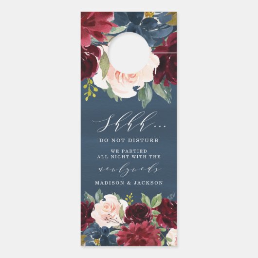 Enchanted Floral Wedding Welcome & stoort niet Deurhanger (Achterkant)