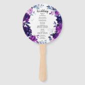 Enchanted Floral Wreath Huwelijksceremonie Program Handwaaier (Achterkant)