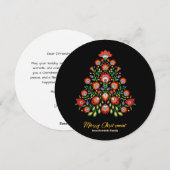 Enchanted Florals: een op folklore geïnspireerde k Feestdagenkaart (Voorkant / Achterkant)