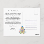 Enchanted Florals: Een Yuletide Tapestry van Folkl Briefkaart (Achterkant)