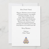 Enchanted Florals: Een Yuletide Tapestry van Folkl Feestdagenkaart (Achterkant)