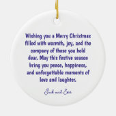 Enchanted Florals: Een Yuletide Tapestry van Folkl Keramisch Ornament (Achterkant)