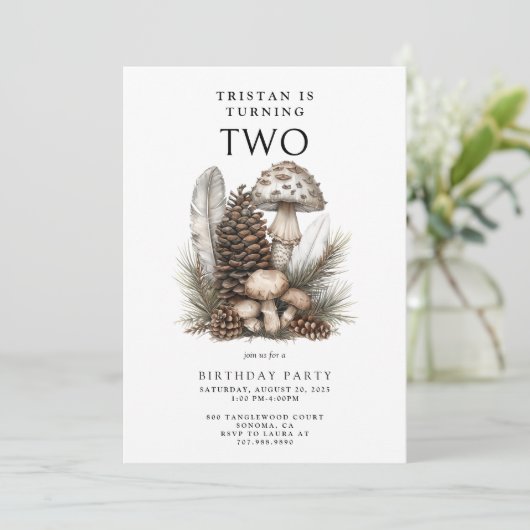 Enchanted Forest 2e verjaardagsfeestje Kaart (Staand voorkant)