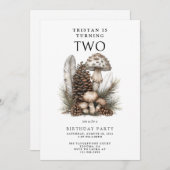 Enchanted Forest 2e verjaardagsfeestje Kaart (Voorkant / Achterkant)