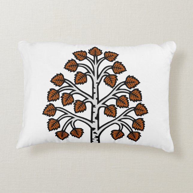 "Enchanted Forest Accent Pillow - Pure Cotton Tree Accent Kussen (Achterkant)