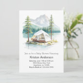 Enchanted Forest Adventure wacht op Baby shower Kaart (Staand voorkant)