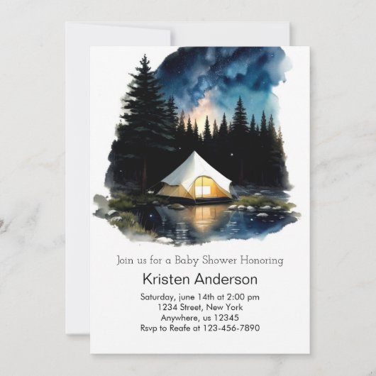 Enchanted Forest Adventure wacht op Baby shower Kaart (Voorkant)