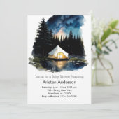 Enchanted Forest Adventure wacht op Baby shower Kaart (Staand voorkant)