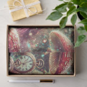 Enchanted Forest Alice Rabbit Clocks Decoupage Tissuepapier (Geschenk)