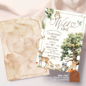 Enchanted Forest Animal Wild op een verjaardag Kaart