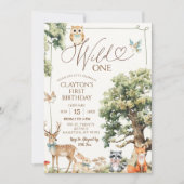 Enchanted Forest Animal Wild op een verjaardag Kaart (Voorkant)