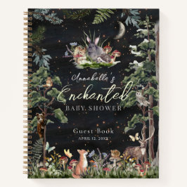 Enchanted Forest Animals Baby shower Gastenboek Notitieboek