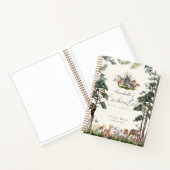 Enchanted Forest Animals Baby shower Gastenboek Notitieboek (Binnen)